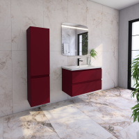Тумба с раковиной Caprigo Forte 90 подвесная, бордовая