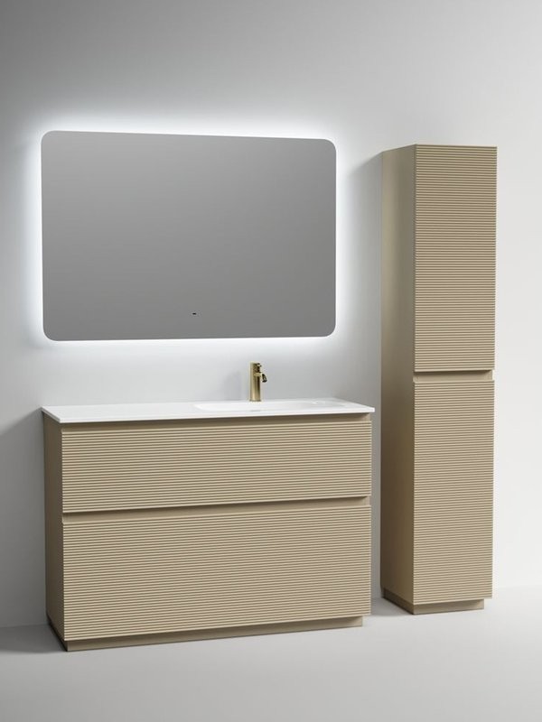 Тумба с раковиной Sancos Folk Floor 120 правая напольная, капучино, раковина CN7021