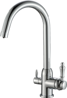 Смеситель для кухни Fashun A4396 с краном для питьевой воды, хром