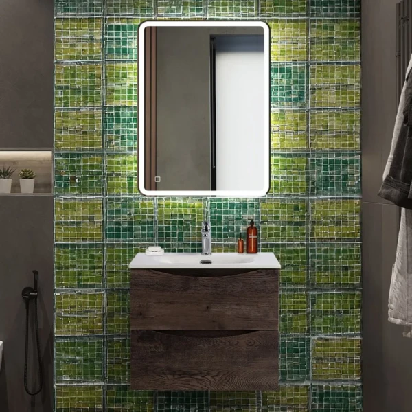 Мебель для ванной комнаты BelBagno Marino-cer-n 60 подвесна, rovere nature grigio