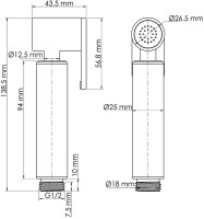 Гигиенический душ Wasserkraft Mindel 8500 A232 с фиксатором