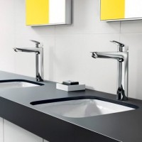 Комплект Смеситель Hansgrohe Logis 71091000 без донного клапана + Раковина Duravit D-code 0338490000 встраиваемая