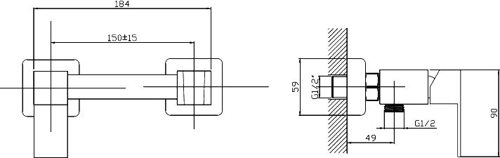 Гигиенический душ Haiba HB5521 со смесителем, хром