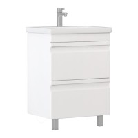 Тумба с раковиной Vigo Holly 60 напольная, белая, раковина Como 60