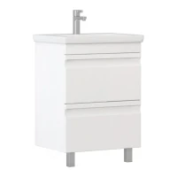 Тумба с раковиной Vigo Holly 60 напольная, белая, раковина Como 60