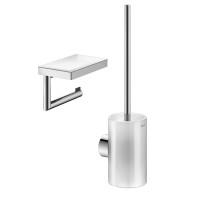 Набор Держатель Keuco Reva 12873019000, с полкой для телефона, хром + Ершик 12864019000, хром Набор Держатель Keuco Reva 12873019000, с полкой для телефона, хром + Ершик 12864019000, хром