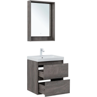 Тумба под раковину без столешницы Aquanet Милан 60 подвесная, дуб рошелье