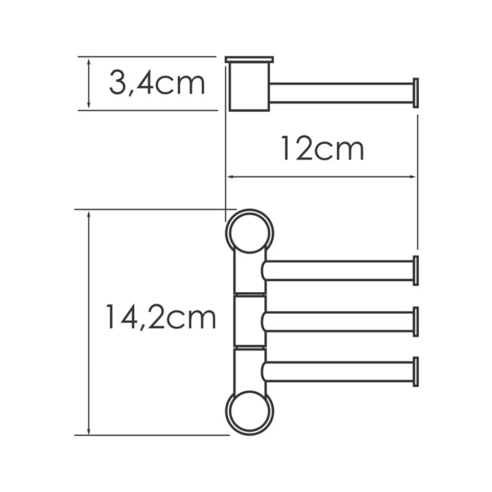 Держатель для полотенец Wasserkraft Wiese 1053GM gun metal