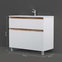 Мебель для ванной комнаты AM.PM X-Joy 100, напольная, белый глянец