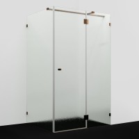 Душевой уголок Wasserkraft Paar 88H07R-TXG 120х90 см, стекло текстурное, фурнитура розовое золото
