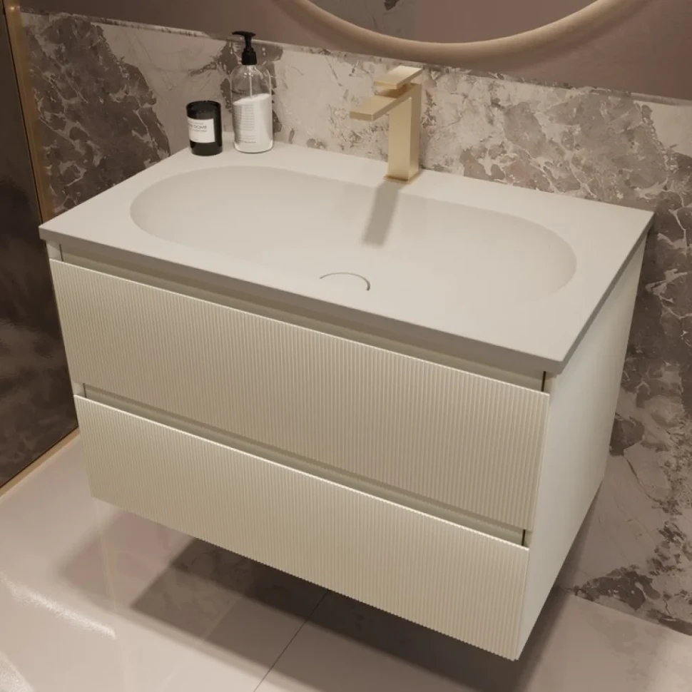 Тумба под раковину без столешницы Vincea Welle 80 m.beige soft-touch