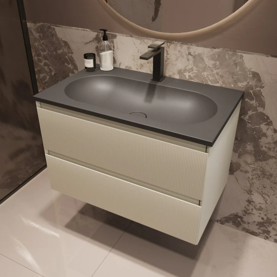Тумба под раковину без столешницы Vincea Welle 80 m.beige soft-touch