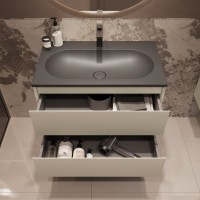 Тумба под раковину без столешницы Vincea Welle 80 m.beige soft-touch