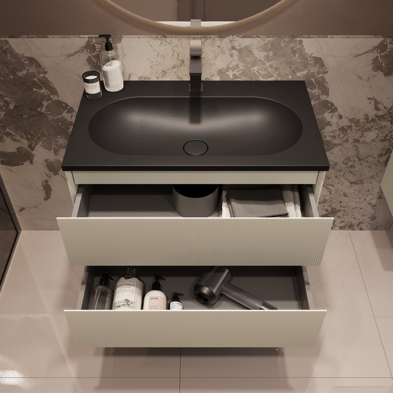 Тумба под раковину без столешницы Vincea Welle 80 m.beige soft-touch