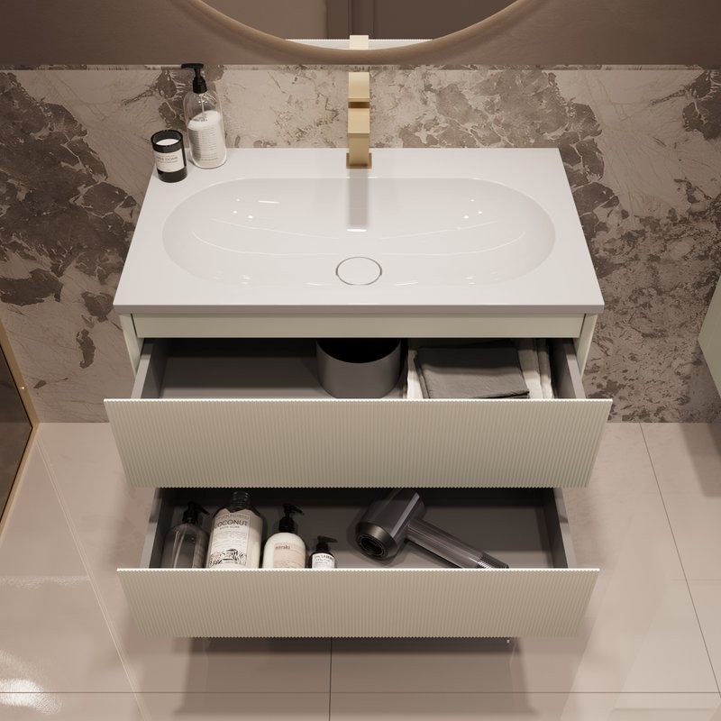 Тумба под раковину без столешницы Vincea Welle 80 m.beige soft-touch