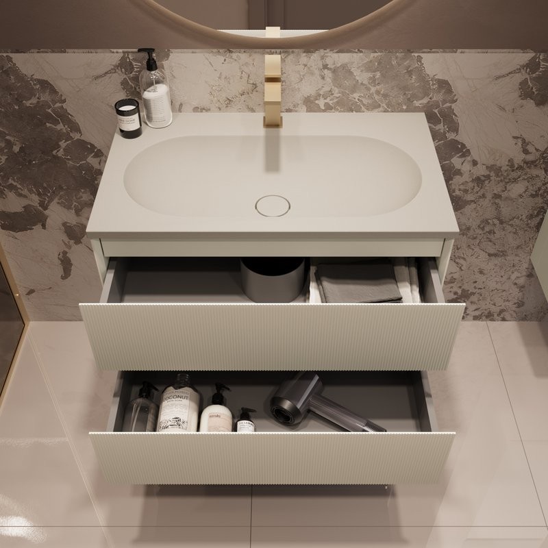 Тумба под раковину без столешницы Vincea Welle 80 m.beige soft-touch