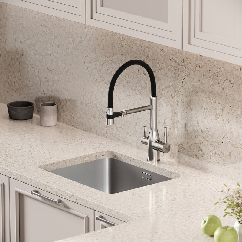 Смеситель для кухни Sancos Garda SC4009BN с гибким изливом, брашированный никель