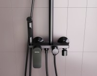 Душевая стойка Damixa Jupiter 977770300 с гигиеническим душем, черная