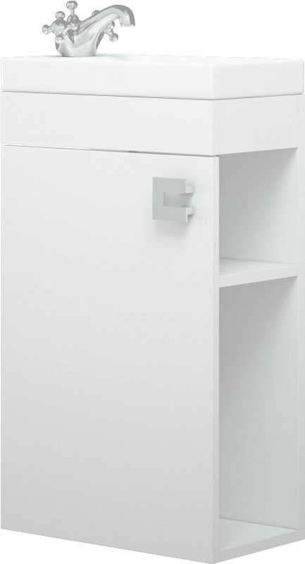 Тумба под раковину без столешницы Corozo Комо 40, подвесная, белая