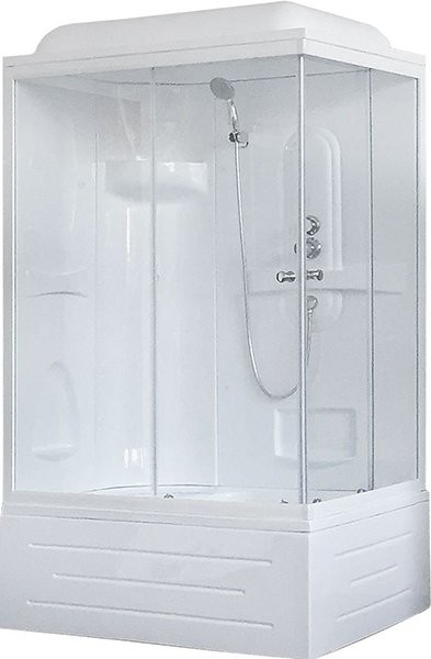 Душевая кабина Royal Bath BP RB8100BP1-T-L с высоким поддоном, с сиденьем