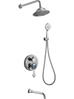 Душевой комплект Bronze de Luxe Yasmina NT800/B03 С ВНУТРЕННЕЙ ЧАСТЬЮ, хром