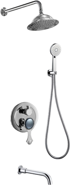 Душевой комплект Bronze de Luxe Yasmina NT800/B03 С ВНУТРЕННЕЙ ЧАСТЬЮ, хром
