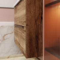 Тумба с раковиной La Fenice Tesoro 80 дуб галифакс табак