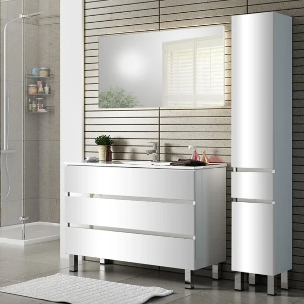 Мебель для ванной комнаты Sanvit Кубэ -3 120 белый глянец