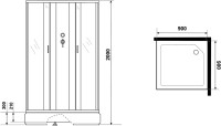 Душевая кабина Niagara Classic NG-1108-14BK 90х90 см, без крыши