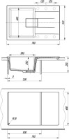 Комплект Мойка Florentina Ривьера 780 грей + Измельчитель Bone Crusher BC 1000-AS