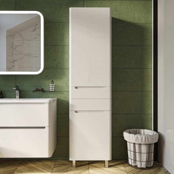 Шкаф пенал для ванной STWORKI Монтре 50, белый