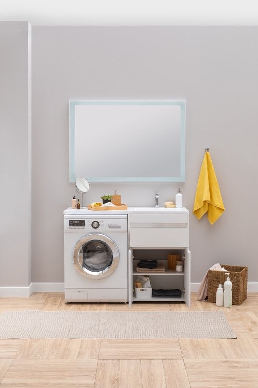Тумба с раковиной Aquanet Токио 58 1 ящик, 2 двери R