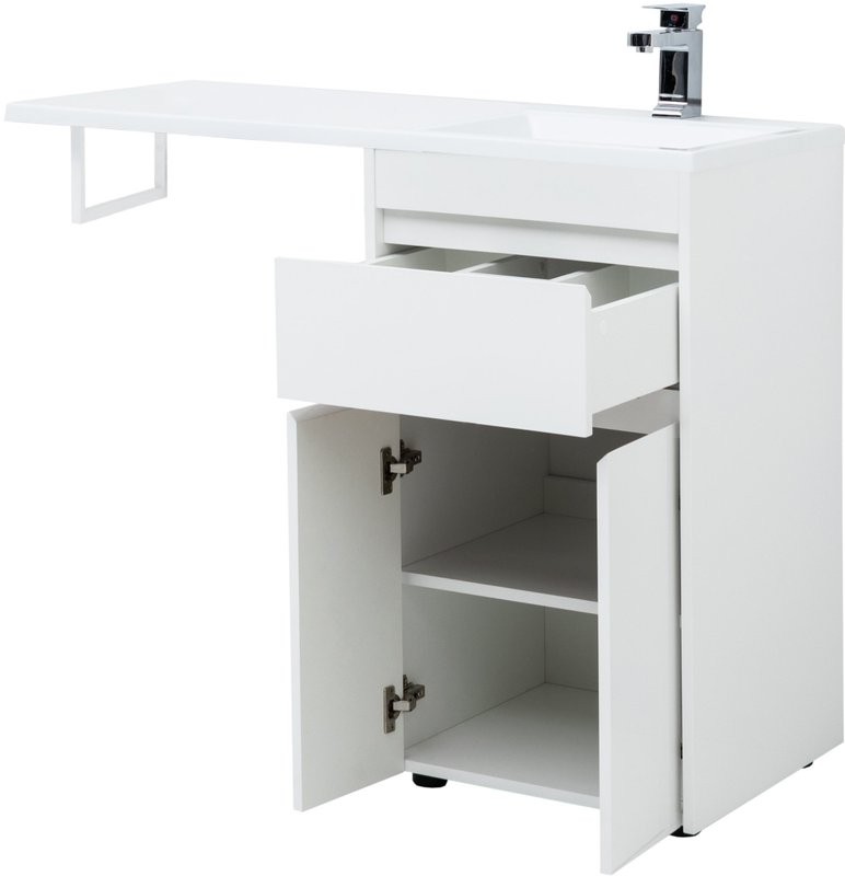 Тумба с раковиной Aquanet Токио 58 1 ящик, 2 двери R