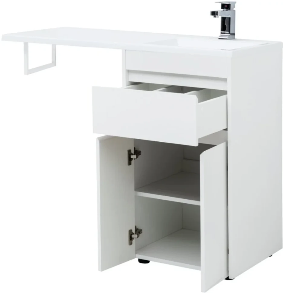 Тумба с раковиной Aquanet Токио 58 1 ящик, 2 двери R
