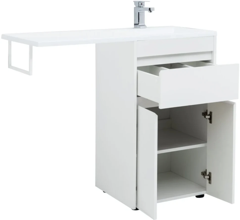 Тумба с раковиной Aquanet Токио 58 1 ящик, 2 двери R