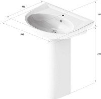 Раковина Sanita luxe Classic luxe с пьедесталом