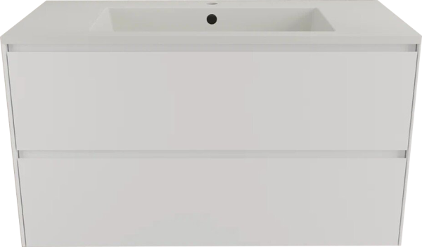 Тумба с раковиной Style Line Лима 100 см подвесная LINE 100 2 ящика PLUS Белый Матовый ЭМАЛЬ, раковина жасмин