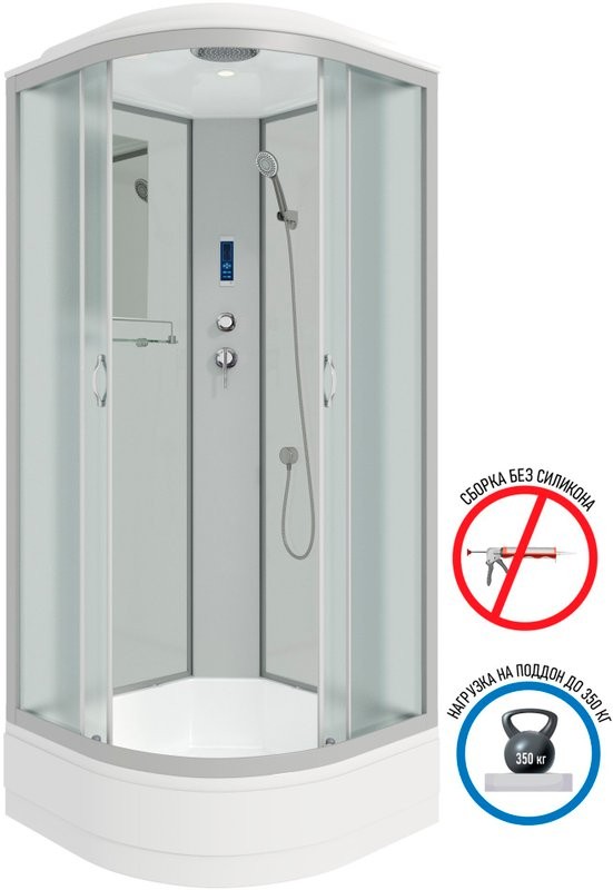 Душевая кабина Niagara Classic NG-3302-14P 100х100 см, с пультом управления и FM-радио