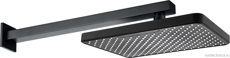 Верхний душ AQUATEK AQ2081MB 305х205 мм, черный