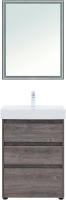 Мебель для ванной комнаты Aquanet Nova Lite 60 напольная, дуб рошелье, 3 ящика