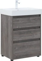 Мебель для ванной комнаты Aquanet Nova Lite 60 напольная, дуб рошелье, 3 ящика