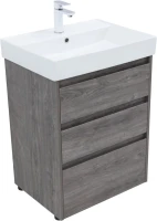 Мебель для ванной комнаты Aquanet Nova Lite 60 напольная, дуб рошелье, 3 ящика