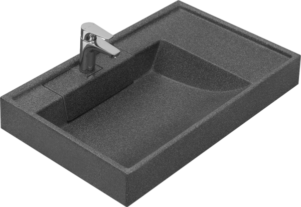 Раковина над стиральной машиной AQUATON Рейн 1A72113KRW210 80 графит