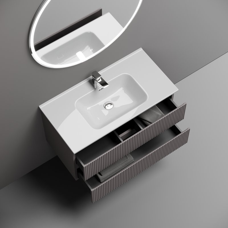 Тумба с раковиной Sancos Snob T 90 doha soft, раковина CN7002