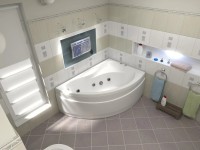 Акриловая ванна Bas Вектра R 150x95 см, угловая, правая, пристенная, с гидромассажем, белая, асимметричная, с каркасом, с сиденьем
