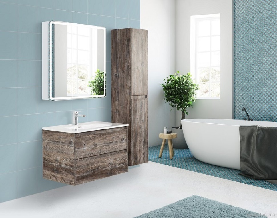 Зеркало-шкаф BelBagno Marino SPC-MAR-800/800-2A-LED-TCH, с подсветкой
