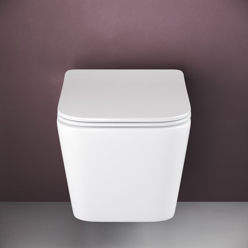 Комплект Унитаз подвесной Ceramicanova Metric CN3007 безободковый, с микролифтом + Инсталляция Envision CN1001M + Кнопка Round, матовый хром