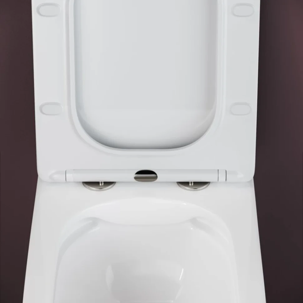 Комплект Унитаз подвесной Ceramicanova Metric CN3007 безободковый, с микролифтом + Инсталляция Envision CN1001M + Кнопка Round, матовый хром