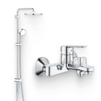 Душевой комплект Смеситель Grohe BauEdge 23605000 + Стойка Tempesta Cosmopolitan System 250 26675000