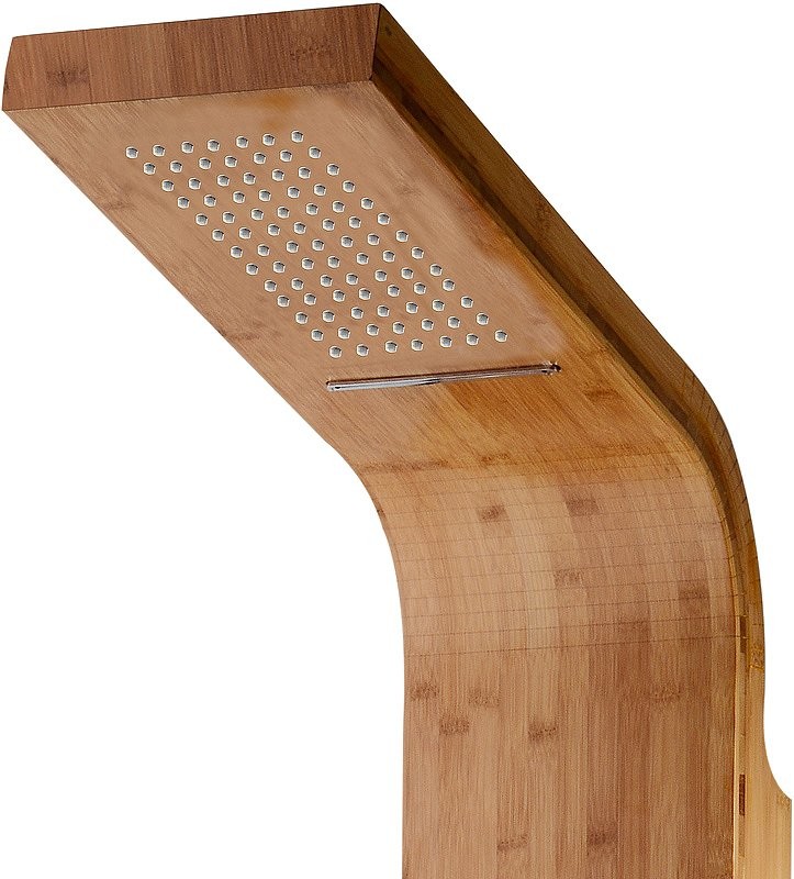 Душевая панель beWash BV6TMSP3024 с термостатическим смесителем, бамбук